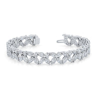 Fancy Shape Diamond Double Row Bracelet