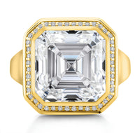 10.08 Carat Asscher Diamond Ring