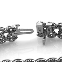 Woven Pave Diamond Articulating Bracelet in 14K White Gold