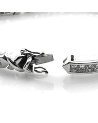Princess Cut Diamond Tennis Bracelet in 18K White Gold