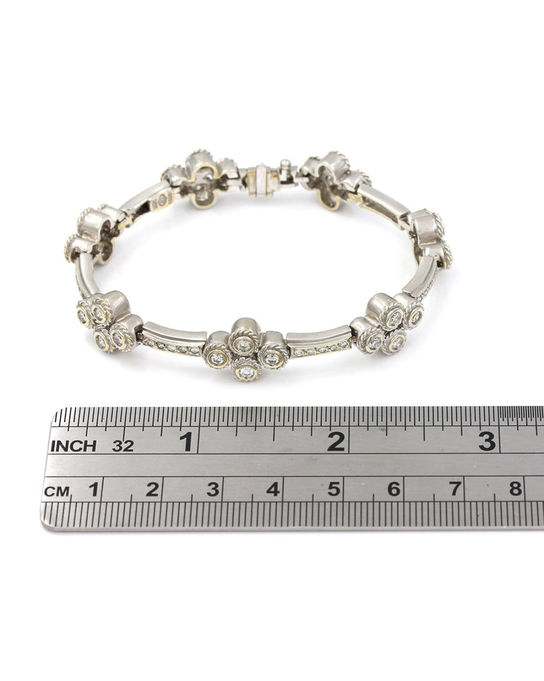 Diamond Cluster Bracelet in Gold