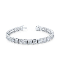 Asscher Diamond Straight Line Bracelet