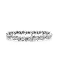 Mixed Cut Diamond Cluster Bracelet in 14K White Gold