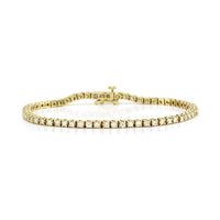 Diamond Inline Bracelet in Yellow Gold
