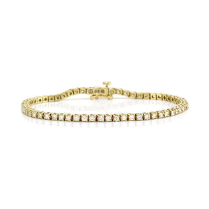 Diamond Inline Bracelet in Yellow Gold
