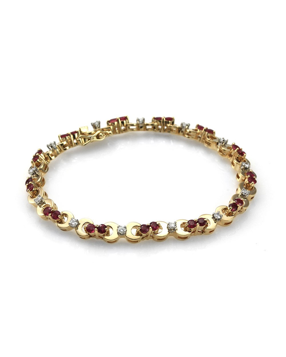 Ruby and Diamond Bracelet in Gold