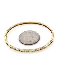 Single Row Diamond Hinged Bangle Bracelet