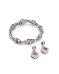 Charles Krypell Morganite and Diamond Bracelet in Gold