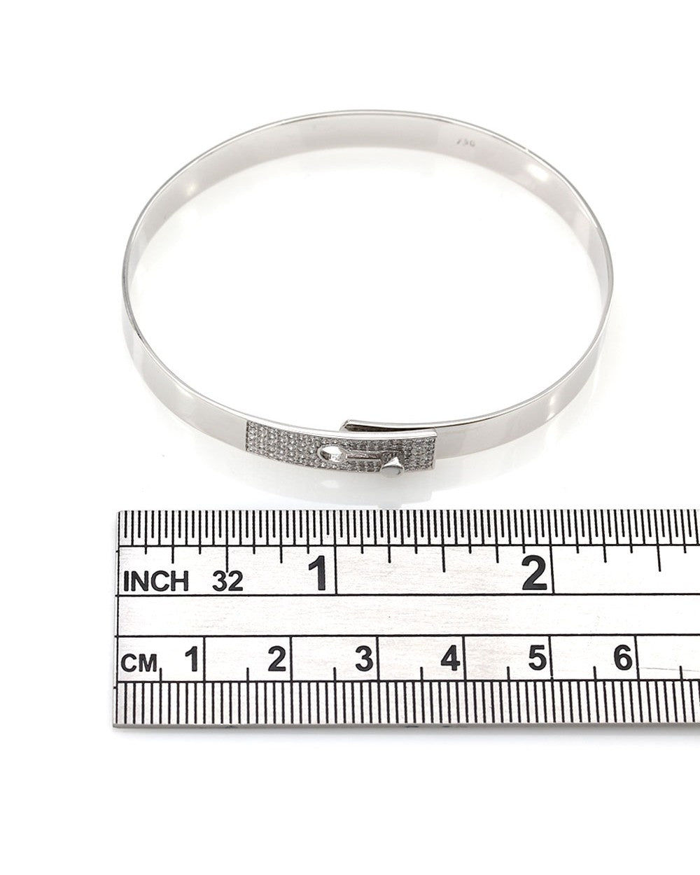Norman Covan Diamond Pave Key Hole Bangle Bracelet