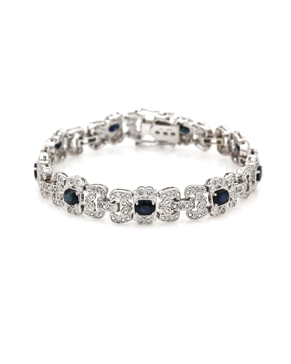 Sapphire and Diamond Bracelet in Gold