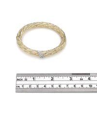 Diamond Station Bangle Bracelet in Gold