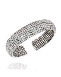 Diamond Flexible Cuff Bracelet in Gold