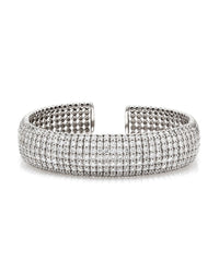 Diamond Flexible Cuff Bracelet in Gold