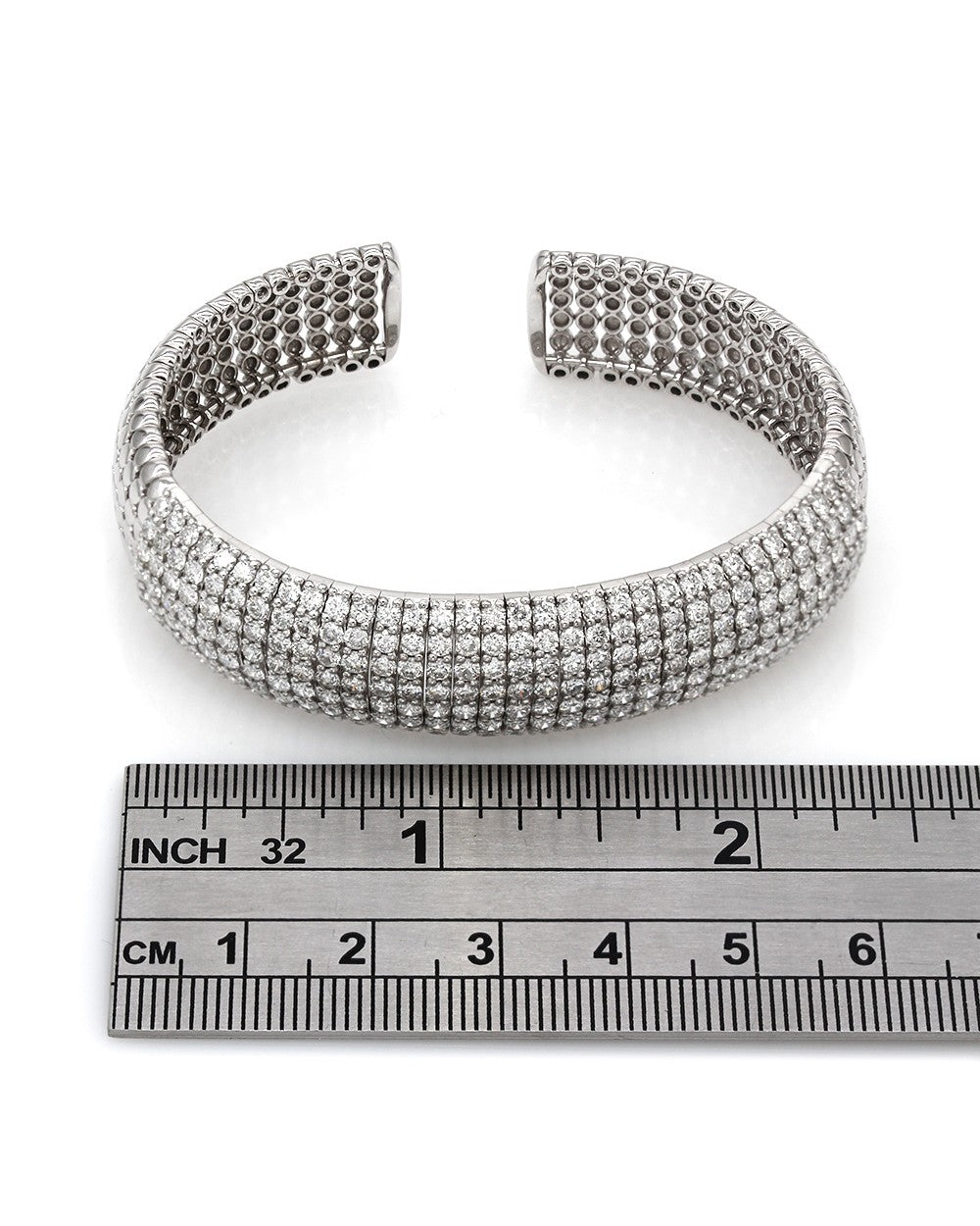 Diamond Flexible Cuff Bracelet in Gold