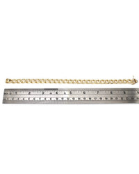 Gentleman's Square Curb Link Bracelet in Gold
