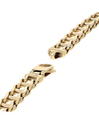 Gentlemans Railroad Track Chain Bracelet in Gold