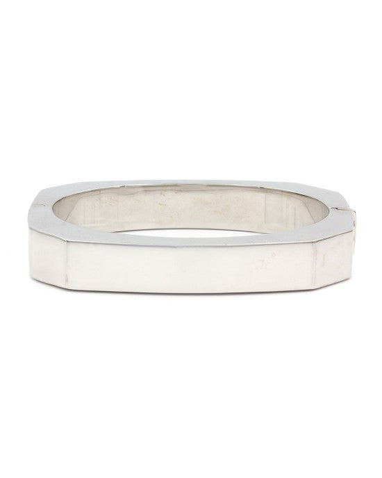 Octagonal Bangle Bracelet on Gold