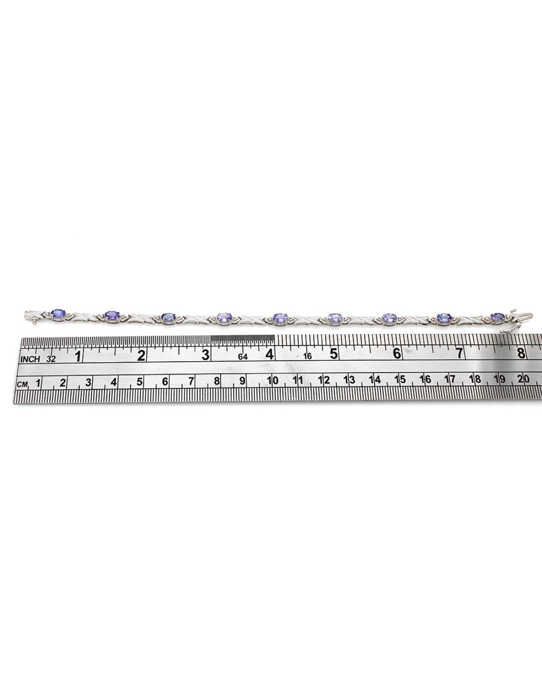 Tanzanite and Diamond Inline Bracelet