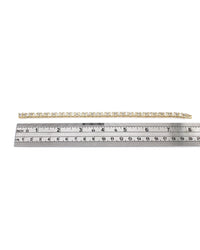 Round and Baguette Diamond Inline Bracelet in Yellow Gold