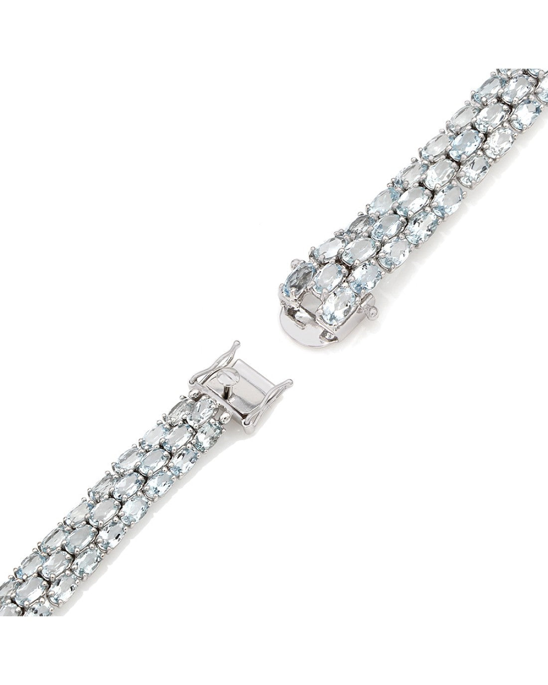 3 Row Sky Blue Topaz Bracelet