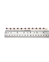 Amethyst Bar Link Inline Bracelet