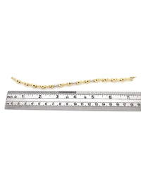 Two Tone Diamond Pave X Station Bracelet