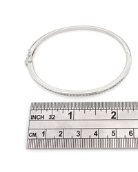Channel Set Diamond Hinged Bangle Bracelet