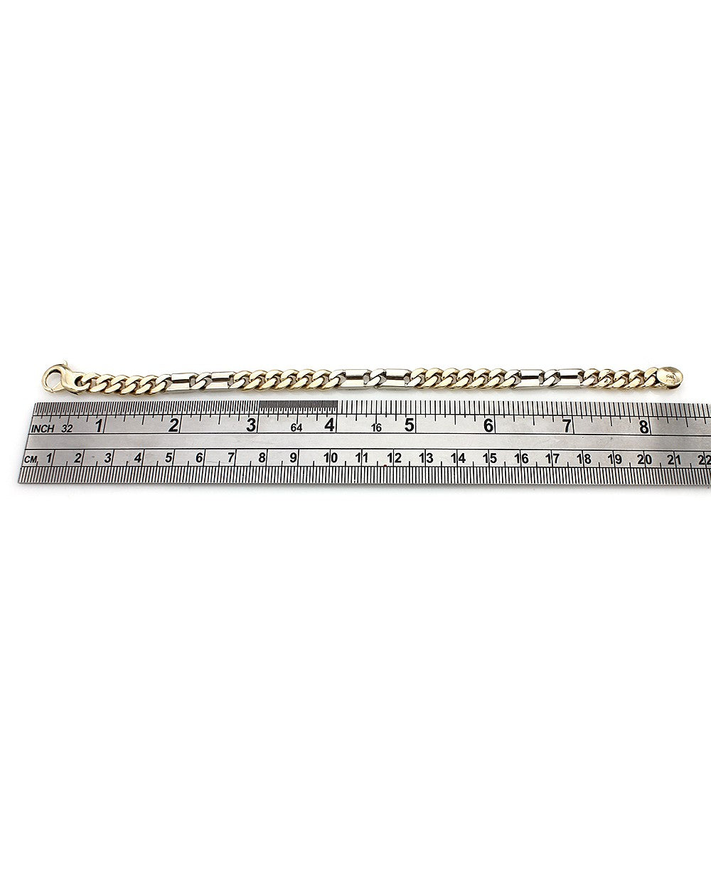 Gentlemans 2 Tone Custom Link Curb Bracelet