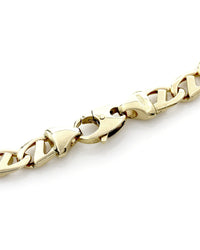 Flat Mariner Link Bracelet in Yellow Gold