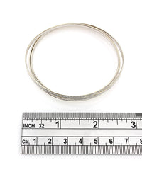 Diamond Cut Bangle Bracelets in White Gold