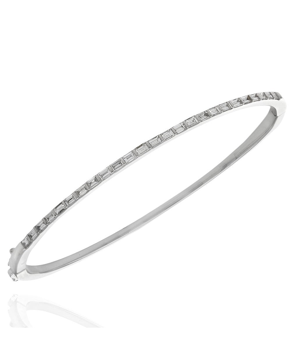 Baguette Diamond Bangle Bracelet