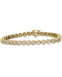 Bezel Set Diamond Inline Bracelet