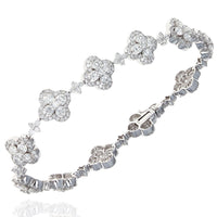 Diamond Flower Station Bracelet