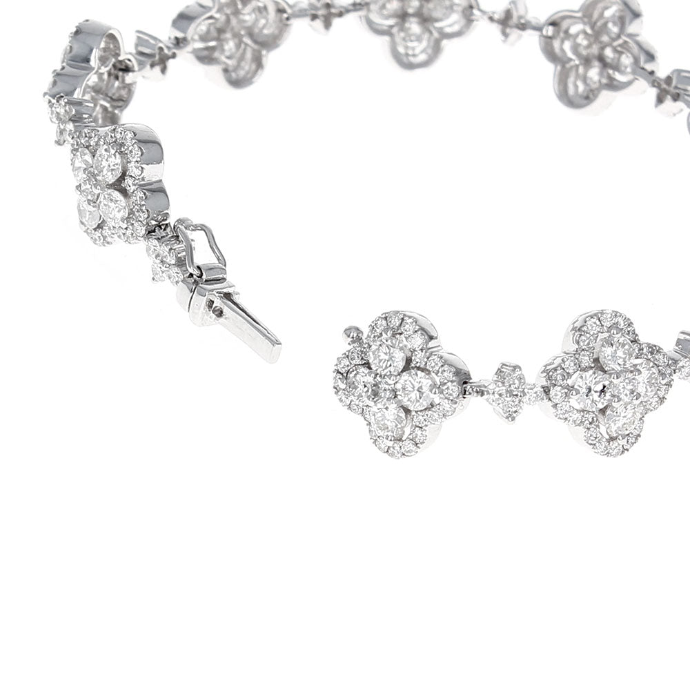 Diamond Flower Station Bracelet