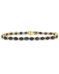 Sapphire And Diamond Inline Bracelet