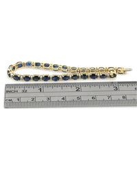 Sapphire And Diamond Inline Bracelet