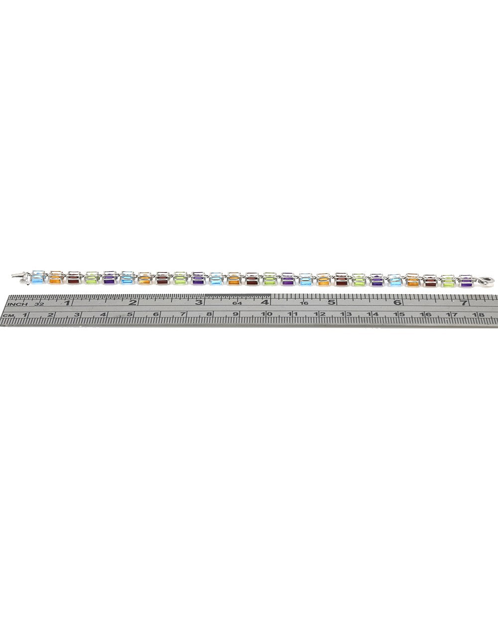 Alternating Mixed Gem Inline Bracelet