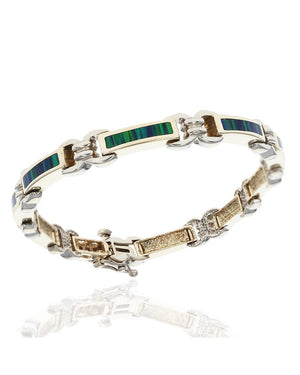 Black Opal Inlay Inline Bracelet