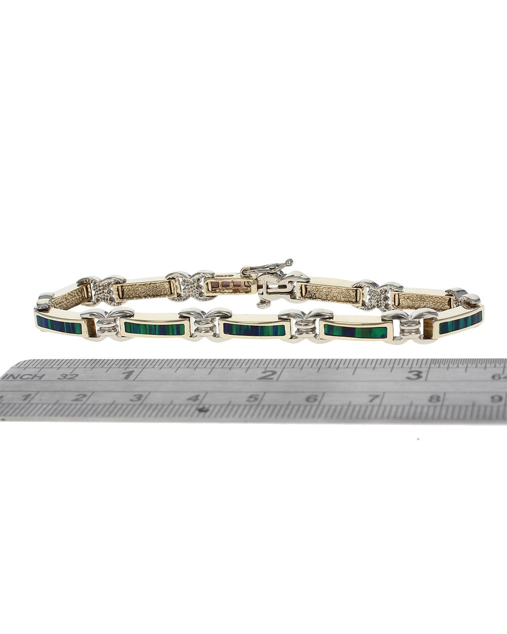 Black Opal Inlay Inline Bracelet