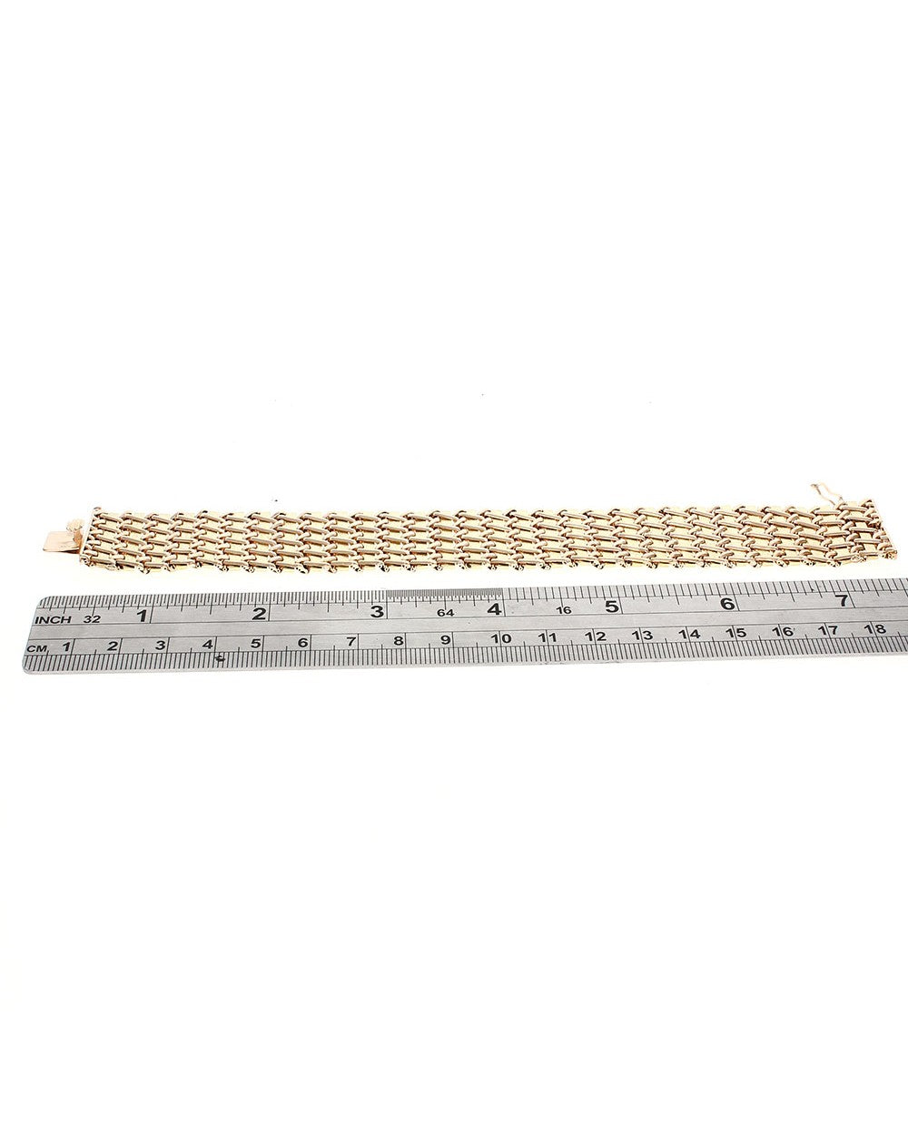 2 Tone Wide Weave Bracelet