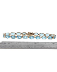 Swiss Blue Topaz Inline Bracelet