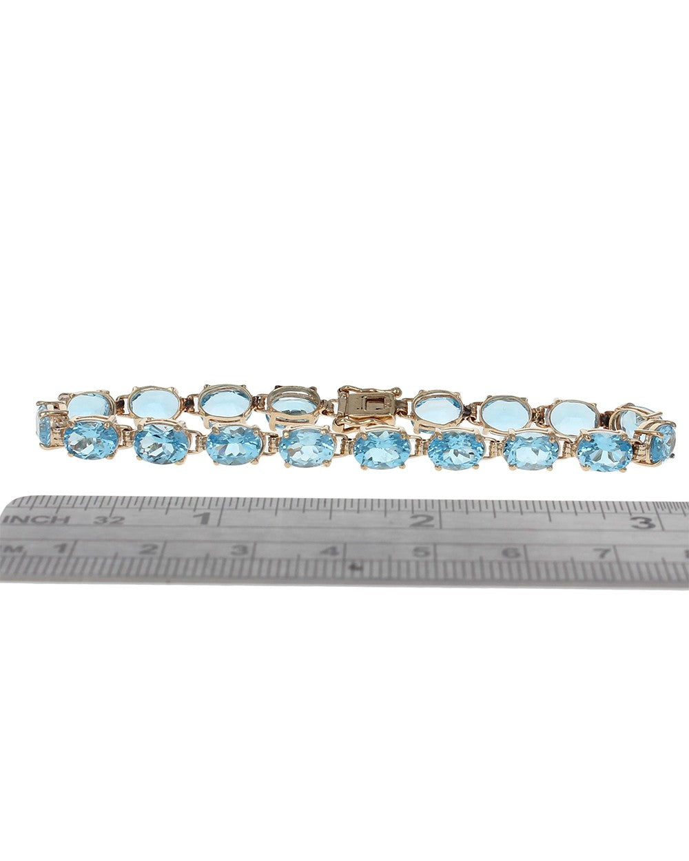 Swiss Blue Topaz Inline Bracelet