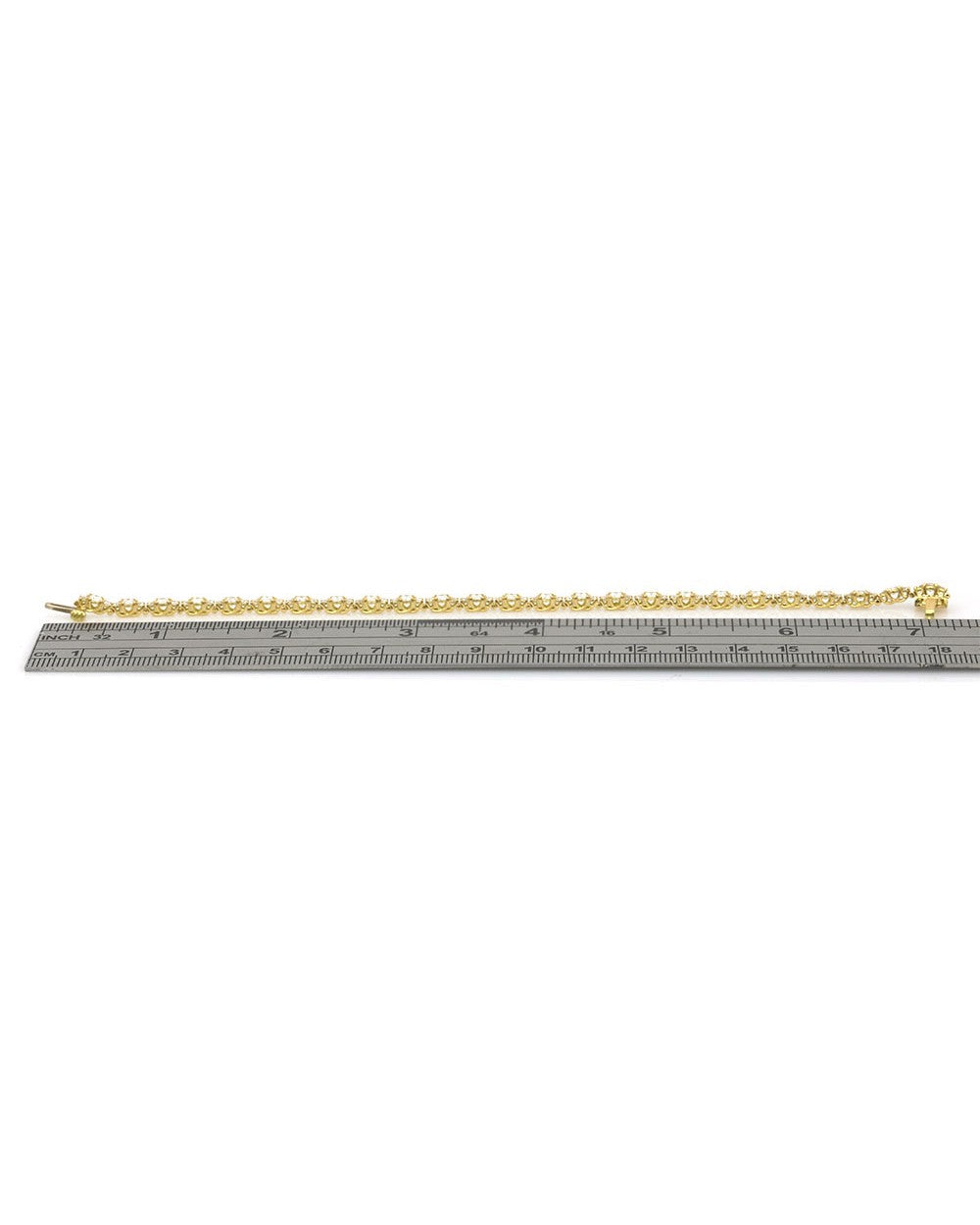 Diamond Inline Bracelet in Yellow Gold