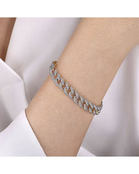 Gabriel & Co. Contemporary Collection Diamond Pave Cuban Tennis Bracelet