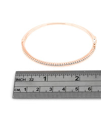 Diamond Hinged Bangle Bracelet in Rose Gold