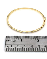 Diamond Hinged Bangle Bracelet in Gold