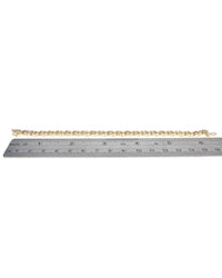 Diamond 'V' Link Bracelet in Yellow Gold