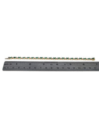 Alternating Emerald and Diamond Link Bracelet in Yellow Gold