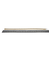 Alternating Diamond Curve Link Inline Bracelet in Yellow Gold