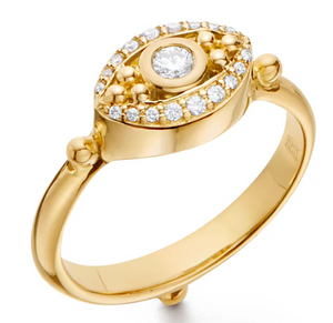 18K Evil Eye Ring